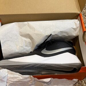 Nike Kids Black and Silver Athletic Shoes